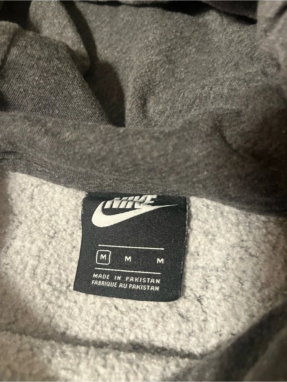 Nike Gray Crewneck Hoodie with White Logo